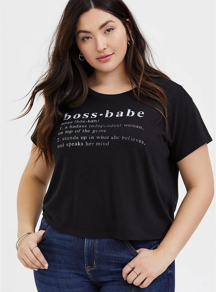 Boss babe - T-shirt grande taille à message