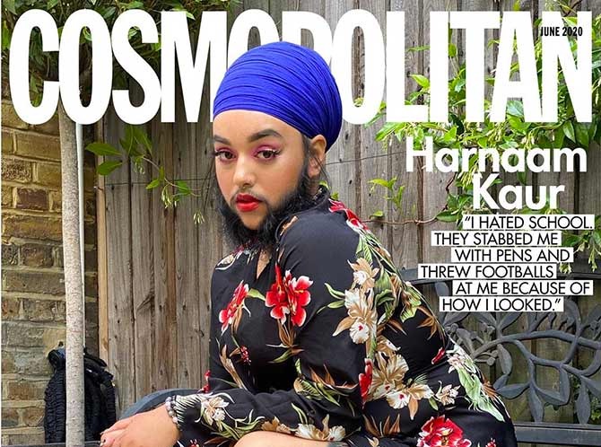 Harnaam Kaur en couverture de Cosmopolitain